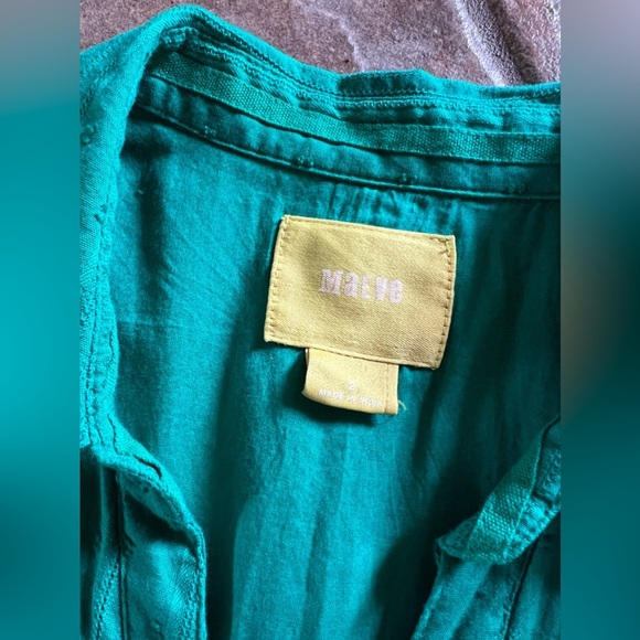 ⭐️BOGO FREE⭐️ Anthropologie Maeve sleeveless green dress - Picture 8 of 11